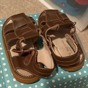 Wee Squeak Fisherman Sandal Toddler Squeaky Shoe (size 9 Toddler)